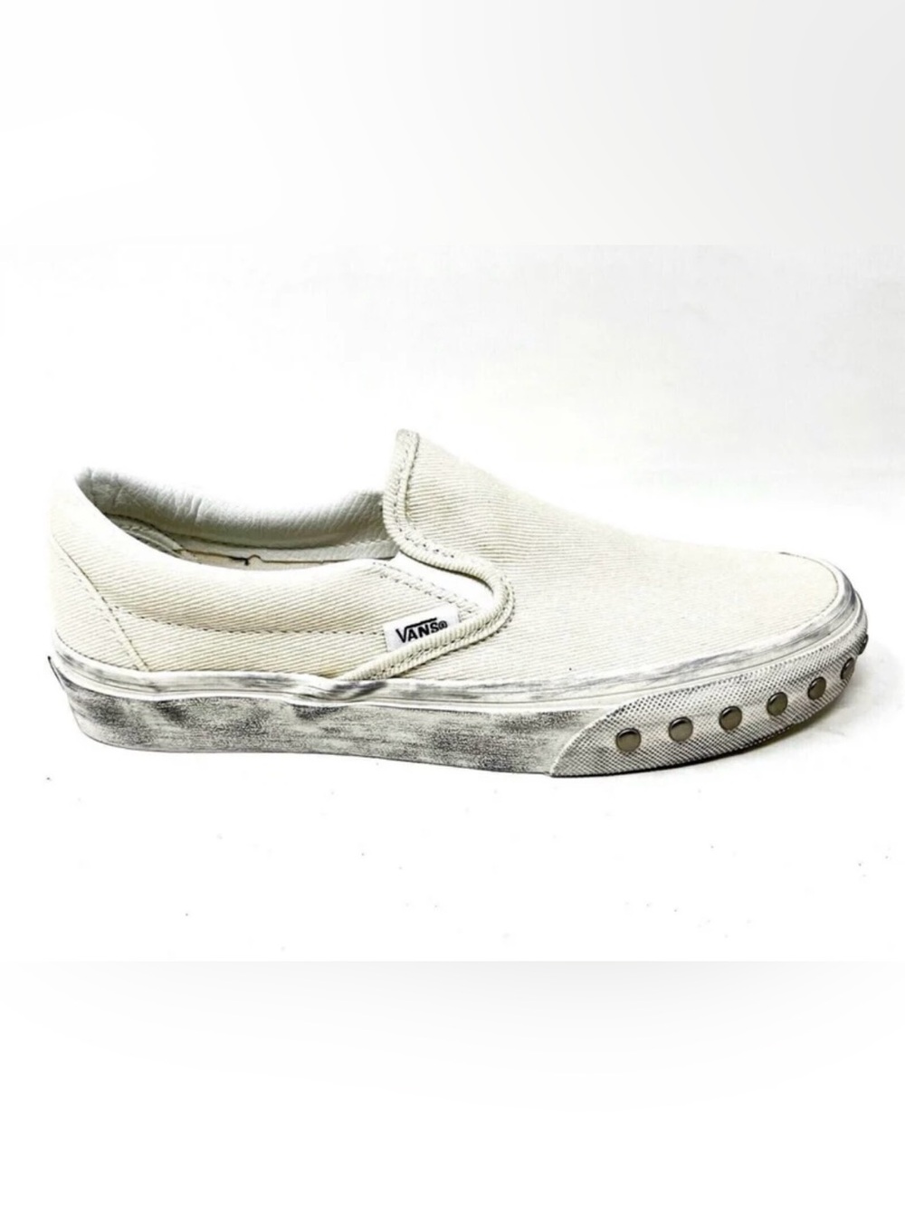 new • vans overwashed studded slip-on sneakers